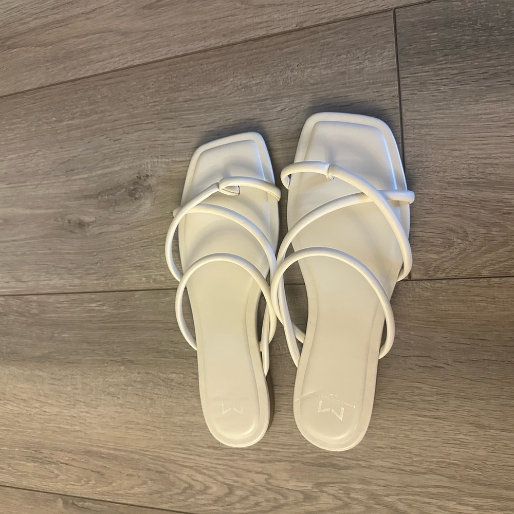 Marc Fisher White Strappy Sandals